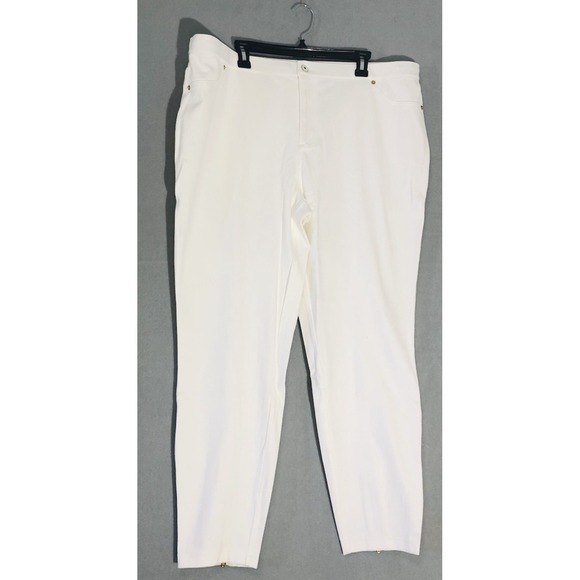Isaac Mizrahi Pants - Isaac Mizrahi Live! 24/7 Stretch Pants White Denim 20 W  NEW IN BAG